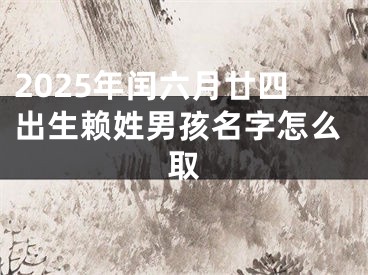 2025年闰六月廿四出生赖姓男孩名字怎么取