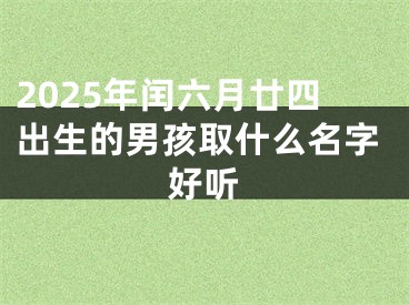 2025年闰六月廿四出生的男孩取什么名字好听