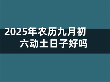 2025年农历九月初六动土日子好吗