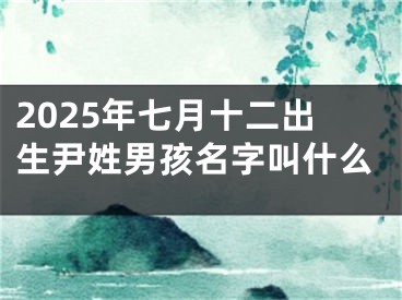 2025年七月十二出生尹姓男孩名字叫什么