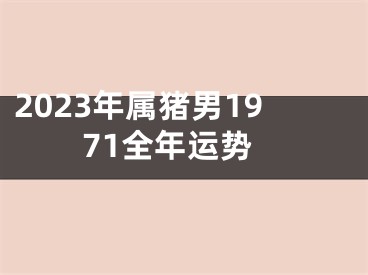 2023年属猪男1971全年运势