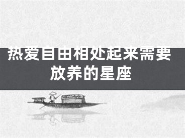 热爱自由相处起来需要放养的星座