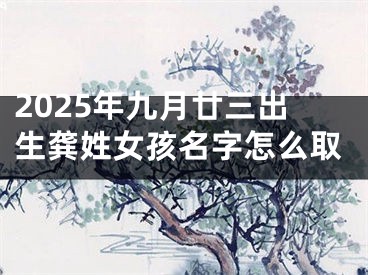2025年九月廿三出生龚姓女孩名字怎么取