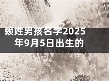 赖姓男孩名字2025年9月5日出生的
