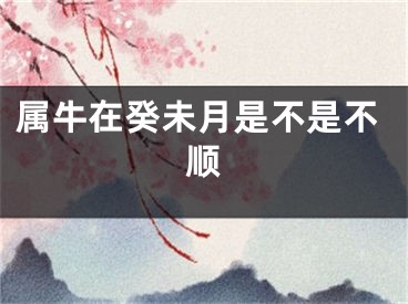 属牛在癸未月是不是不顺