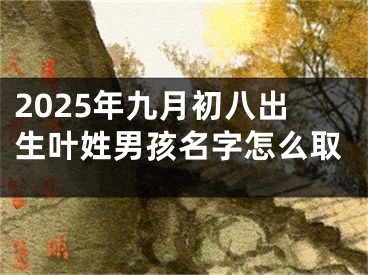 2025年九月初八出生叶姓男孩名字怎么取