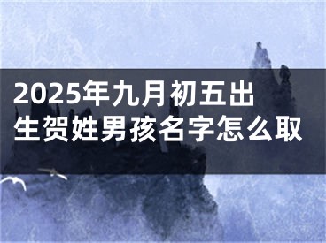 2025年九月初五出生贺姓男孩名字怎么取