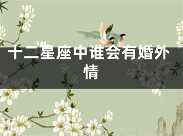 十二星座中谁会有婚外情