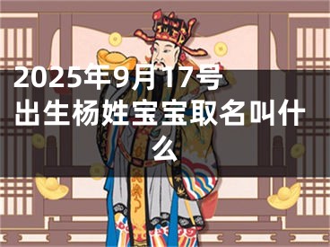2025年9月17号出生杨姓宝宝取名叫什么