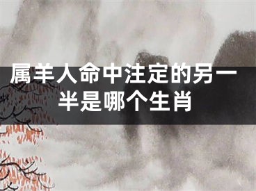 属羊人命中注定的另一半是哪个生肖