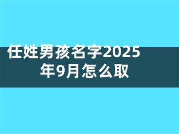 任姓男孩名字2025年9月怎么取