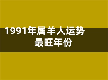 1991年属羊人运势最旺年份