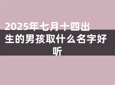 2025年七月十四出生的男孩取什么名字好听