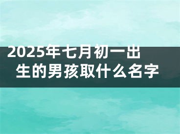 2025年七月初一出生的男孩取什么名字