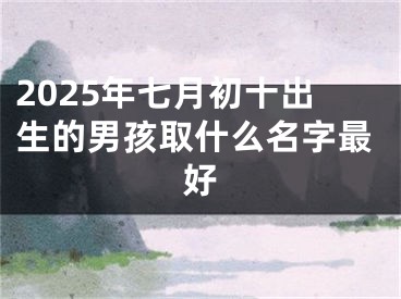 2025年七月初十出生的男孩取什么名字最好