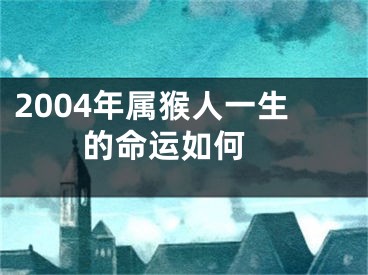 2004年属猴人一生的命运如何 