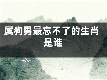 属狗男最忘不了的生肖是谁