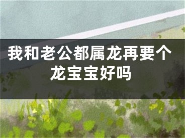 我和老公都属龙再要个龙宝宝好吗