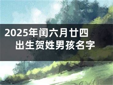 2025年闰六月廿四出生贺姓男孩名字