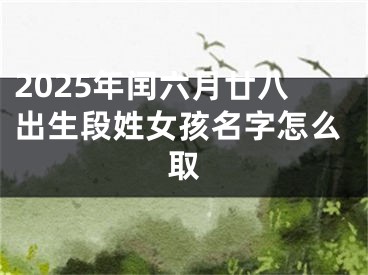 2025年闰六月廿八出生段姓女孩名字怎么取