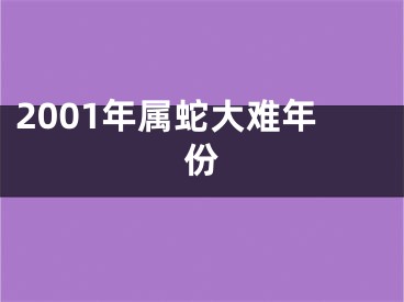 2001年属蛇大难年份