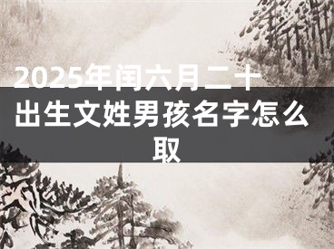 2025年闰六月二十出生文姓男孩名字怎么取