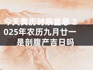 今天黄历时辰宜忌 2025年农历九月廿一是剖腹产吉日吗