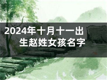 2024年十月十一出生赵姓女孩名字