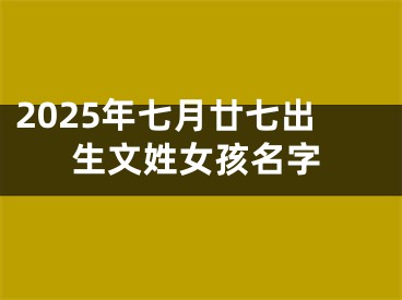 2025年七月廿七出生文姓女孩名字