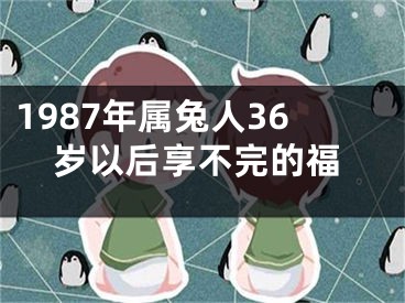 1987年属兔人36岁以后享不完的福