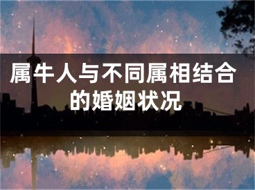 属牛人与不同属相结合的婚姻状况