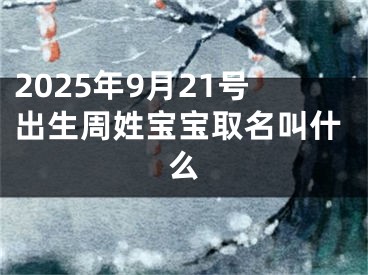 2025年9月21号出生周姓宝宝取名叫什么
