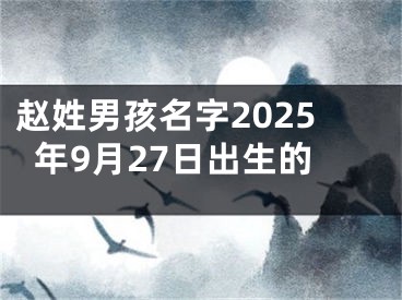 赵姓男孩名字2025年9月27日出生的