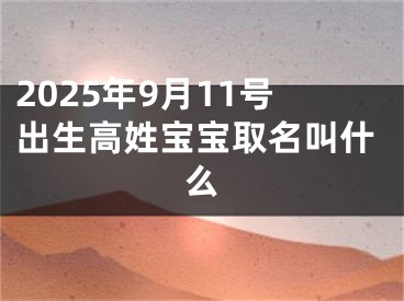 2025年9月11号出生高姓宝宝取名叫什么