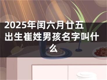 2025年闰六月廿五出生崔姓男孩名字叫什么