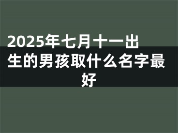 2025年七月十一出生的男孩取什么名字最好
