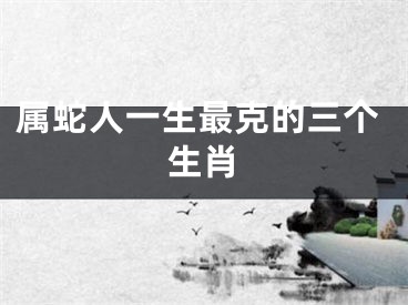 属蛇人一生最克的三个生肖