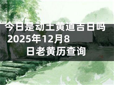 今日是动土黄道吉日吗 2025年12月8日老黄历查询