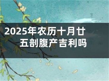 2025年农历十月廿五剖腹产吉利吗