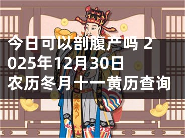 今日可以剖腹产吗 2025年12月30日农历冬月十一黄历查询