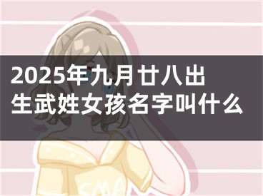 2025年九月廿八出生武姓女孩名字叫什么