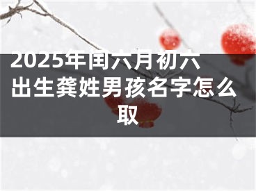 2025年闰六月初六出生龚姓男孩名字怎么取
