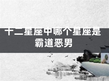 十二星座中哪个星座是霸道恶男