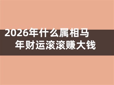 2026年什么属相马年财运滚滚赚大钱