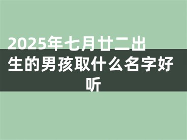 2025年七月廿二出生的男孩取什么名字好听