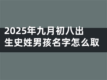 2025年九月初八出生史姓男孩名字怎么取