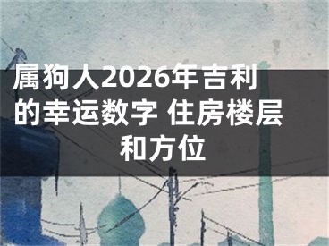 属狗人2026年吉利的幸运数字 住房楼层和方位
