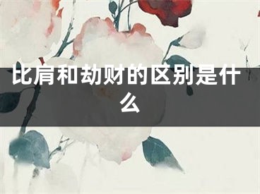 比肩和劫财的区别是什么