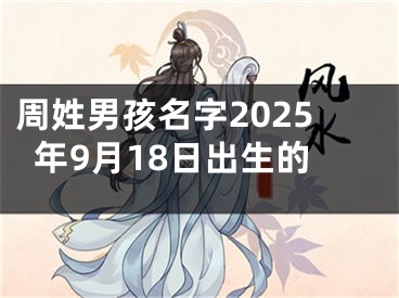 周姓男孩名字2025年9月18日出生的