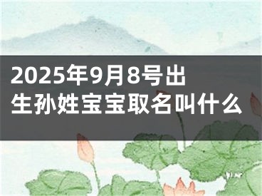 2025年9月8号出生孙姓宝宝取名叫什么